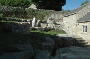 Limestone rockery garden